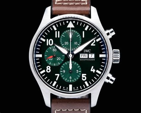 iwc pilot chronograph green.